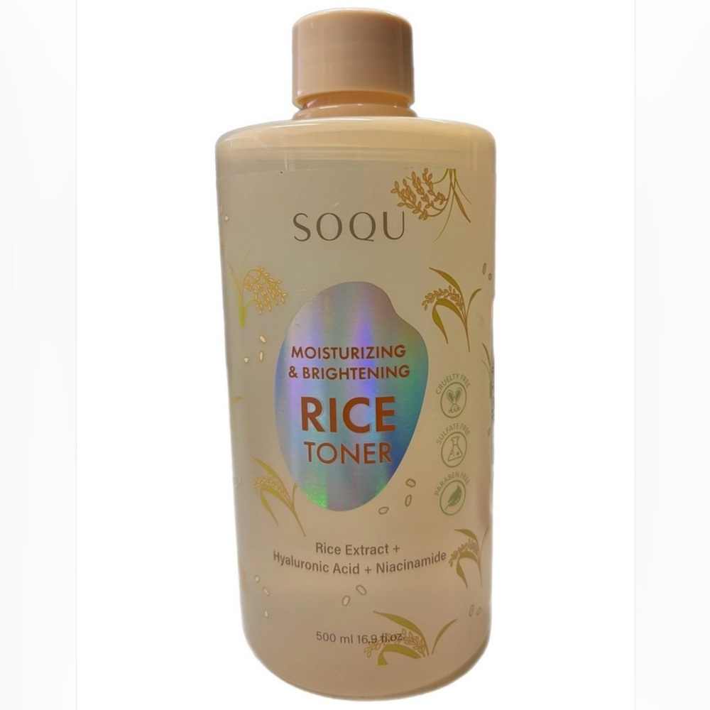SOQU Moisturizing & Brightening Rice Toner with Niacinamide 16.9 oz